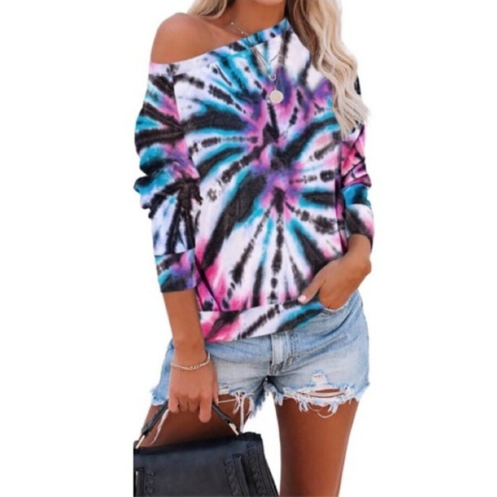 NEW Tie Dye Off the Shoulder Top
